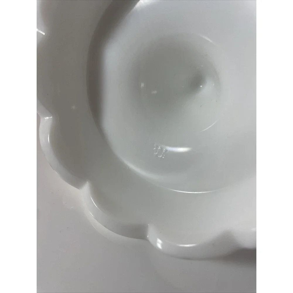 Vintage Westmoreland Milk Glass Candlestick‎ MCM Paneled Grapes Vines - Single